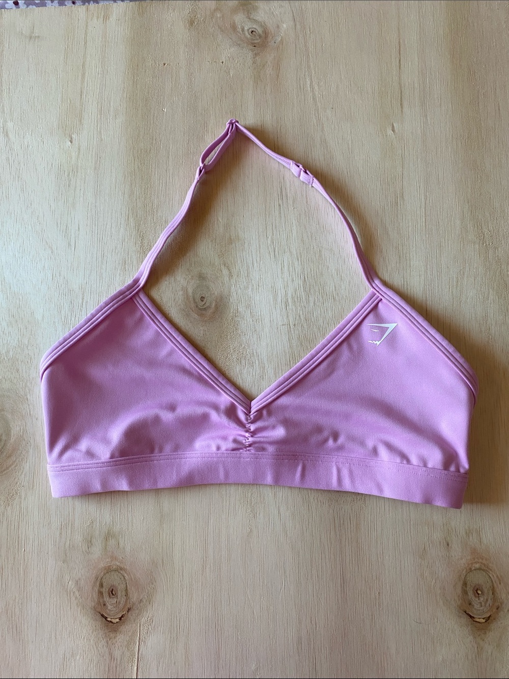 Gymshark Light Pink Halter Minimal Sports Bra